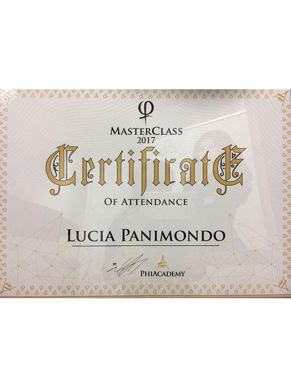Lucia Panimondo Certificato PMU MasterClass